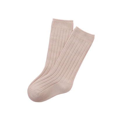 Double Needle Baby Knee Length Socks null